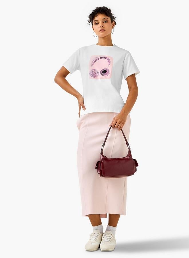 تواكستريمز تيشيرت قطن بتفاصيل مزخرفة - Image 1